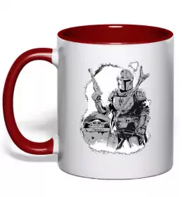 Чашка с цветной ручкой Come to the Dark side we have beer Черный фото