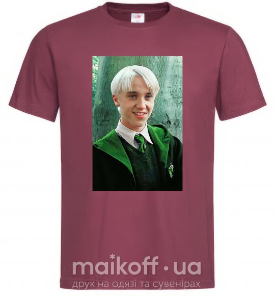 Мужская футболка Малфой у мантії Бордовый фото