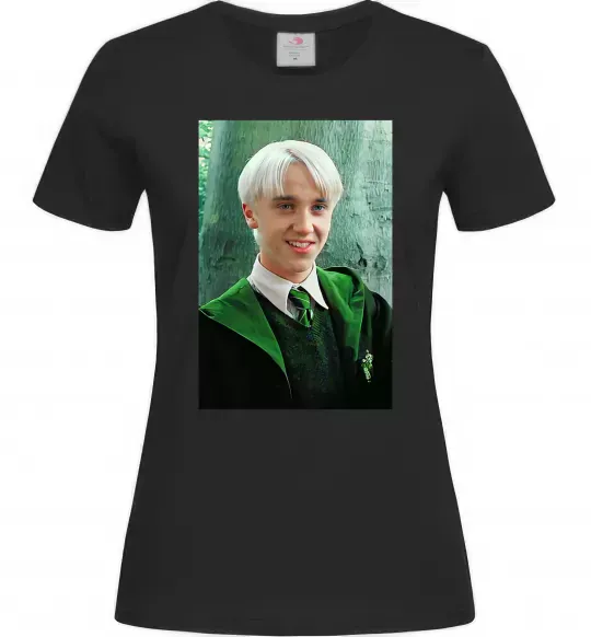 Женская футболка Малфой у мантії Черный фото