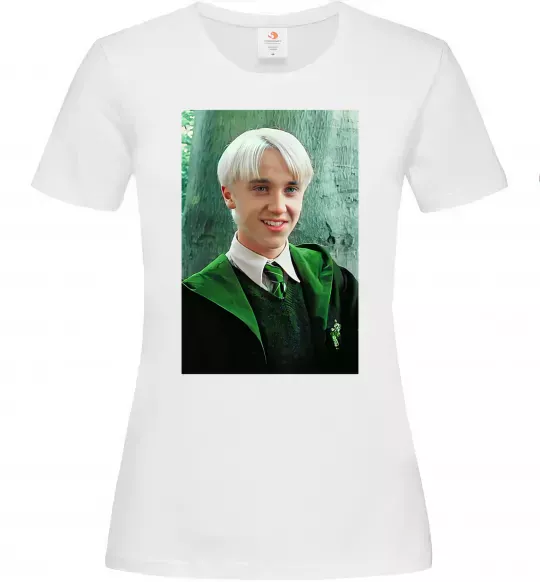 Женская футболка Малфой у мантії Белый фото