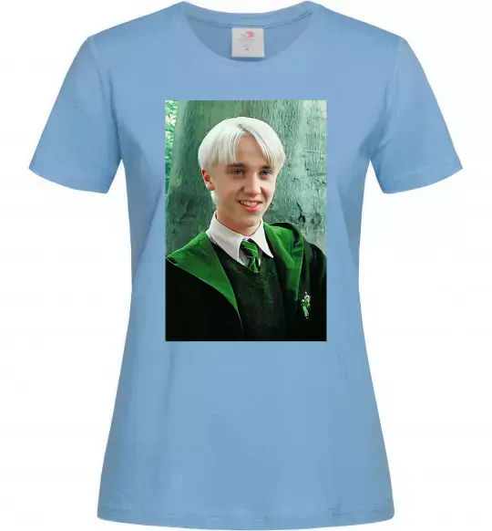 Женская футболка Малфой у мантії Голубой фото