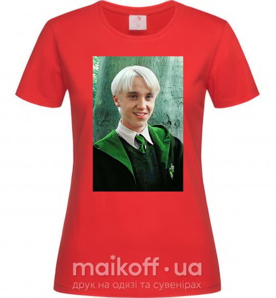 Женская футболка Малфой у мантії Красный фото