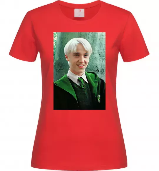 Женская футболка Малфой у мантії Красный фото