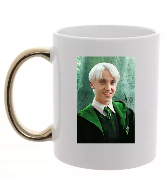 Чашка з кольоровою ручкою Малфой у мантії Золото фото