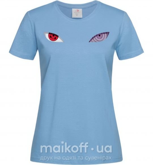 Жіноча футболка Наруто очі Блакитний фото