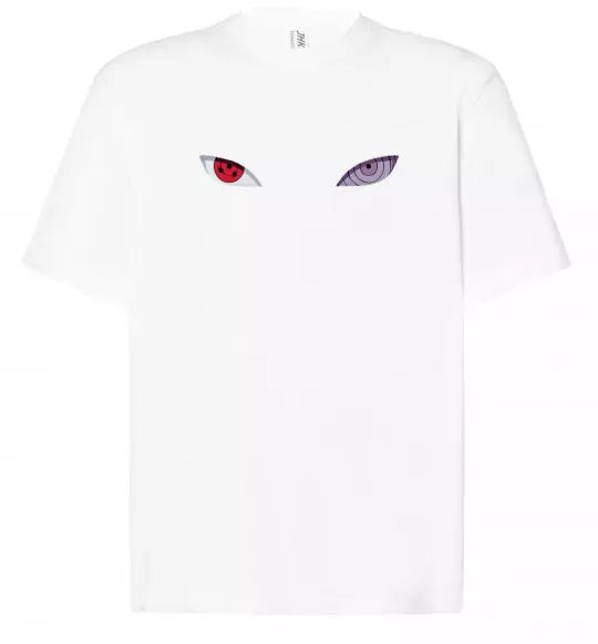 Футболка Оверсайз Наруто очі Белый фото