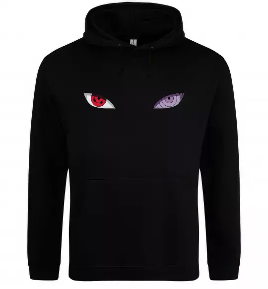 Чоловіча толстовка (худі) Наруто очі Чорний фото