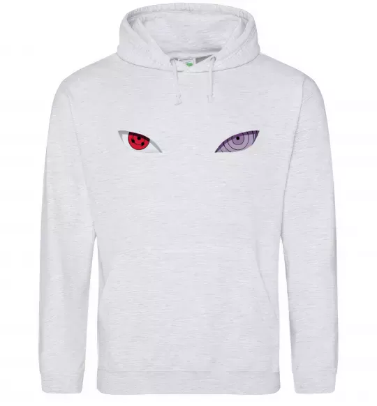 Чоловіча толстовка (худі) Наруто очі Сірий меланж фото