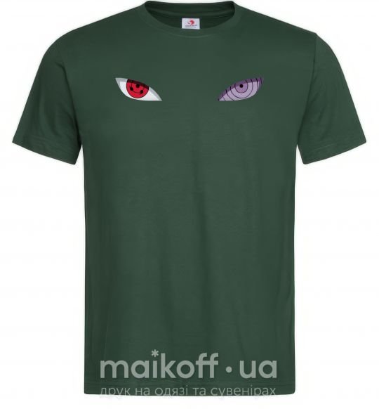 Чоловіча футболка Наруто очі Темно-зелений фото
