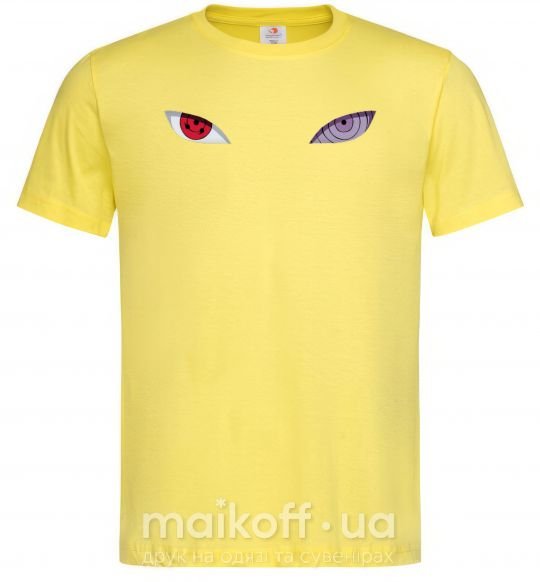 Чоловіча футболка Наруто очі Лимонний фото