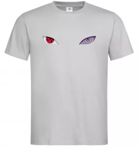 Мужская футболка Наруто очі Серый фото