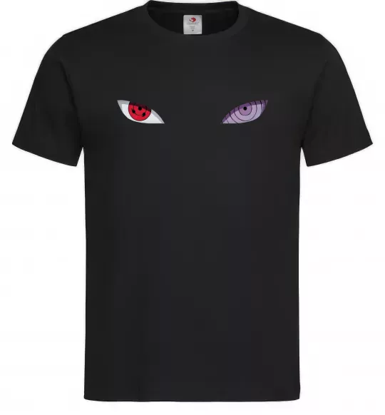 Мужская футболка Наруто очі Черный фото