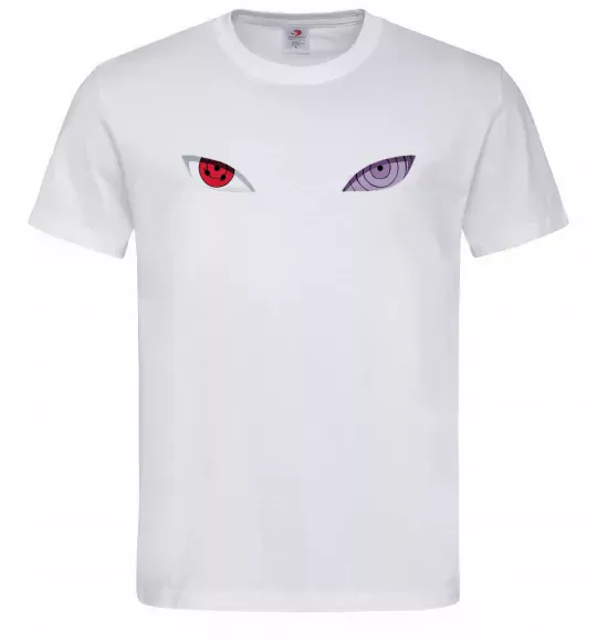 Мужская футболка Наруто очі Белый фото