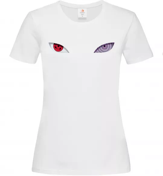 Жіноча футболка Наруто очі Білий фото