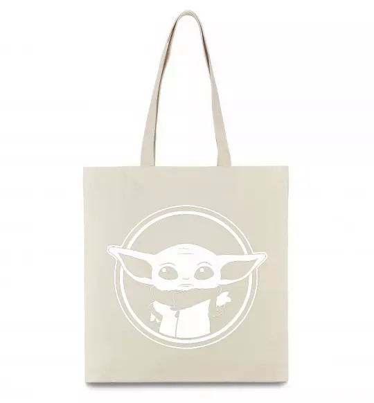Эко-сумка Маленький Йода Бежевый фото