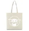 Эко-сумка Маленький Йода Бежевый фото
