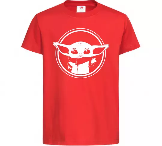 Дитяча футболка Маленький Йода Червоний фото