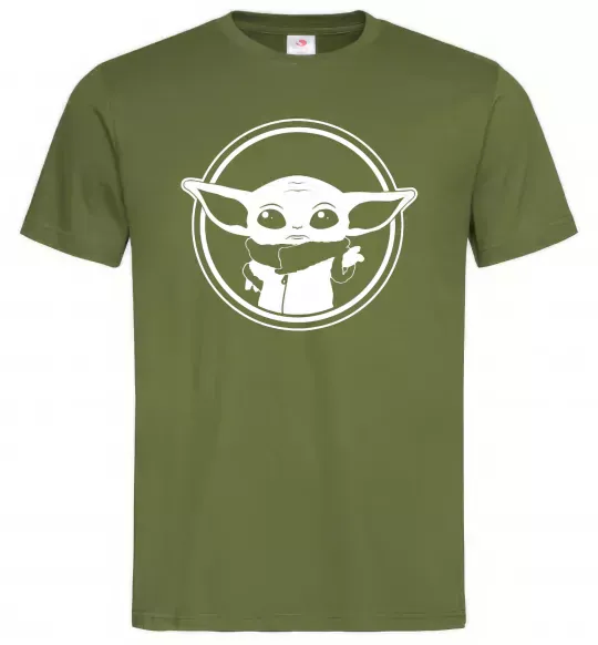 Чоловіча футболка Маленький Йода Оливковий фото