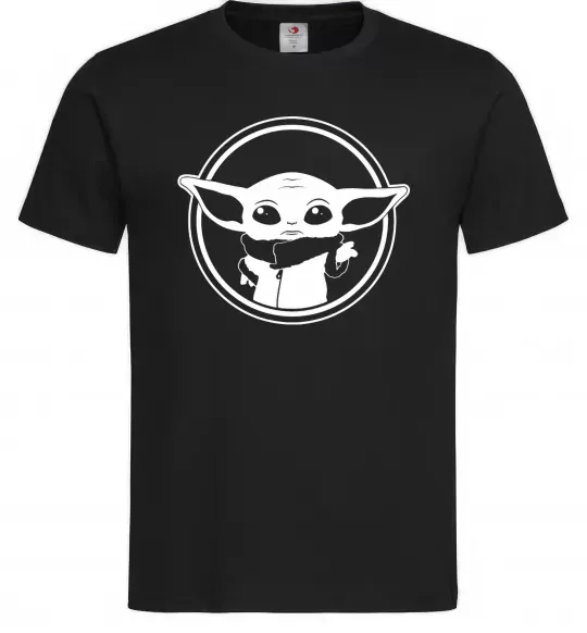 Чоловіча футболка Маленький Йода Чорний фото