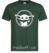 Чоловіча футболка Маленький Йода Темно-зелений фото