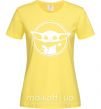 Женская футболка Маленький Йода Лимонный фото
