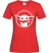 Жіноча футболка Маленький Йода Червоний Жіноча футболка Маленький Йода Червоний фото