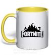 Чашка с цветной ручкой Fortnite logo Солнечно желтый фото