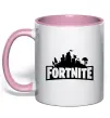Чашка с цветной ручкой Fortnite logo Нежно розовый Чашка с цветной ручкой Fortnite logo Нежно розовый фото