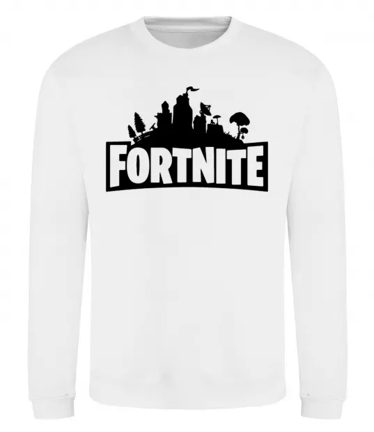 Світшот Fortnite logo Білий фото