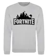 Світшот Fortnite logo Сірий меланж фото