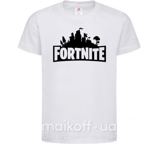 Дитяча футболка Fortnite logo Білий фото