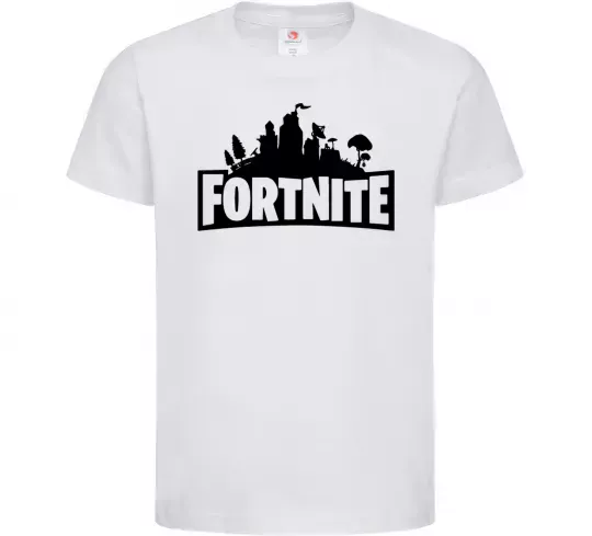 Дитяча футболка Fortnite logo Білий фото
