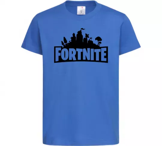Дитяча футболка Fortnite logo Яскраво-синій фото