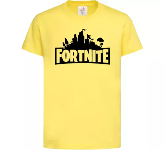 Дитяча футболка Fortnite logo Лимонний фото