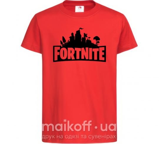 Детская футболка Fortnite logo Красный фото