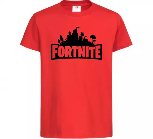 Дитяча футболка Fortnite logo Червоний фото