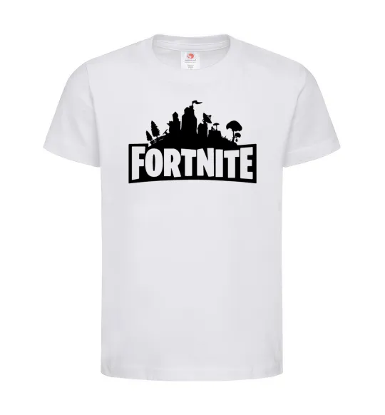 Дитяча футболка Fortnite logo Білий фото
