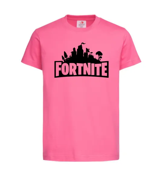 Дитяча футболка Fortnite logo Яскраво-рожевий фото