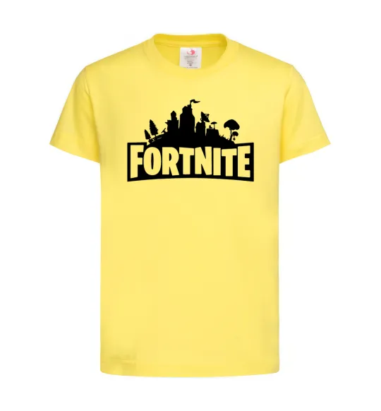 Дитяча футболка Fortnite logo Лимонний фото
