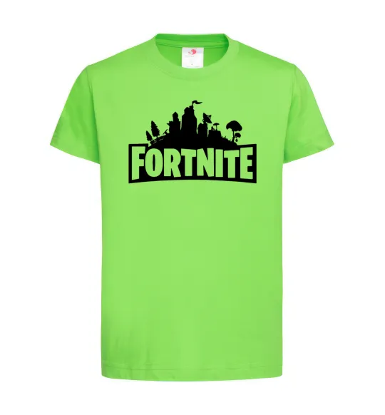 Дитяча футболка Fortnite logo Лаймовий фото