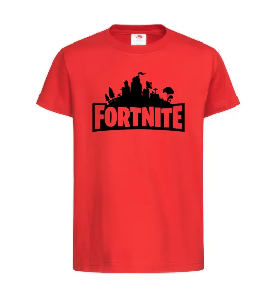 Дитяча футболка Fortnite logo Червоний фото