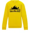 Детский Свитшот Fortnite logo Солнечно желтый фото