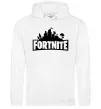 Чоловіча толстовка (худі) Fortnite logo Білий фото