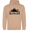 Чоловіча толстовка (худі) Fortnite logo Пісочний фото