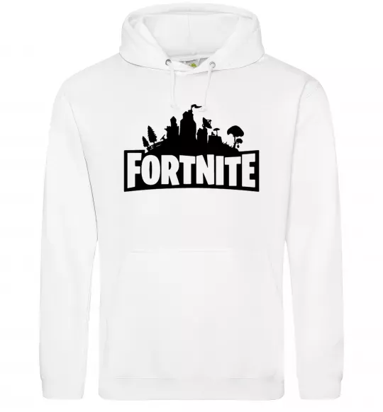 Жіноча толстовка (худі) Fortnite logo Білий фото
