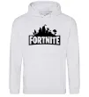 Жіноча толстовка (худі) Fortnite logo Сірий меланж Жіноча толстовка (худі) Fortnite logo Сірий меланж фото