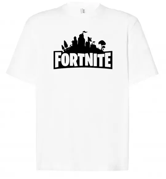 Футболка Оверсайз Fortnite logo Білий фото