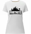 Жіноча преміум футболка Fortnite logo Білий фото