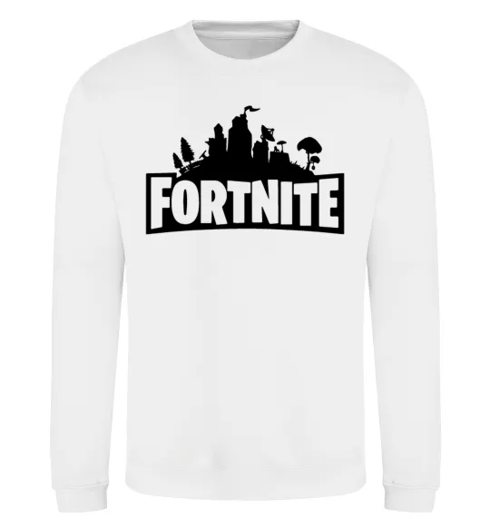 Світшот Fortnite logo Білий фото
