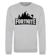 Світшот Fortnite logo Сірий меланж фото